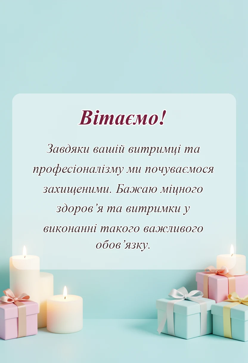 святкова картинка: привітання з професійним святом поліції своїми словами