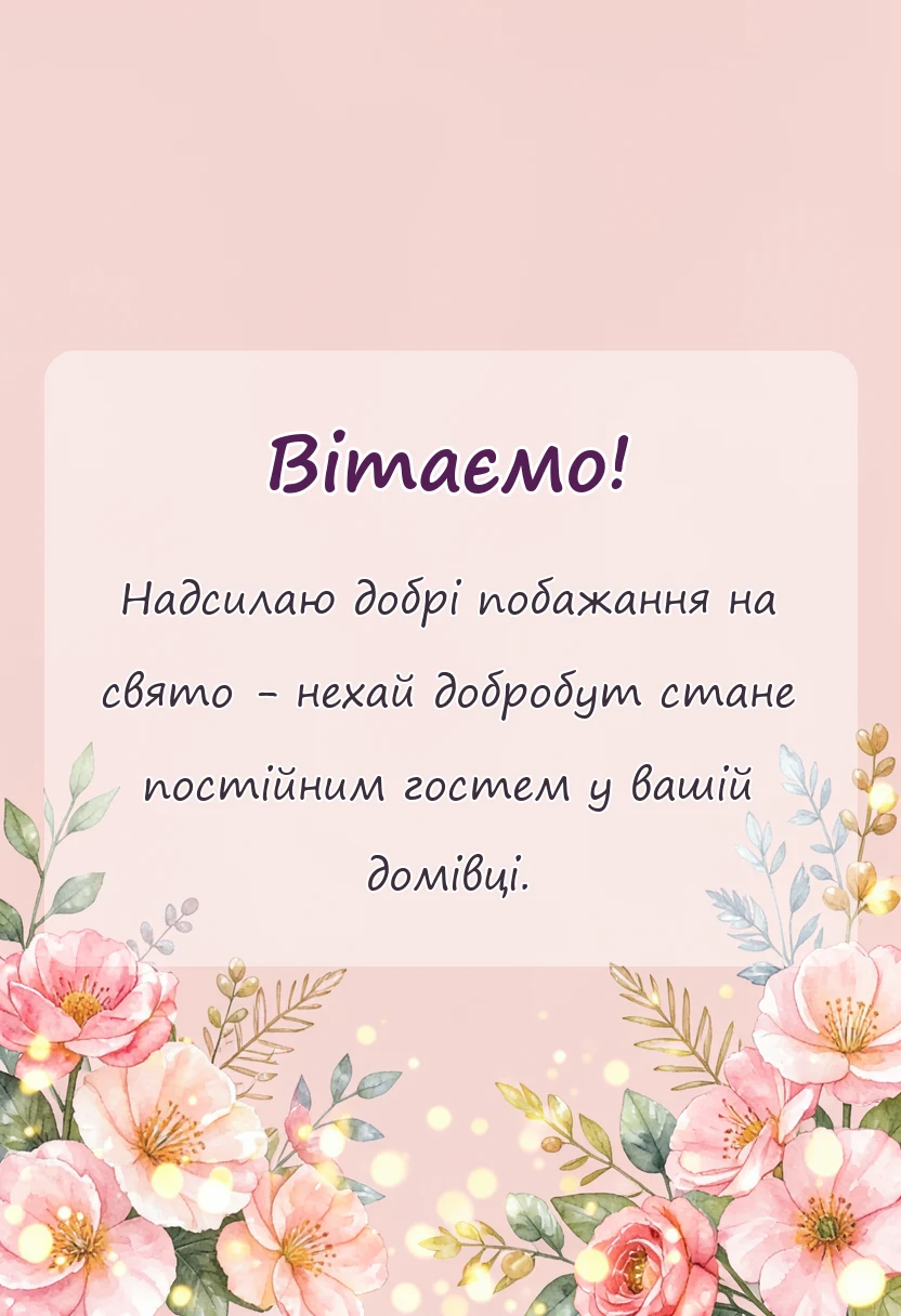 вітальна листівка - привітання з щедрим вечором картинки