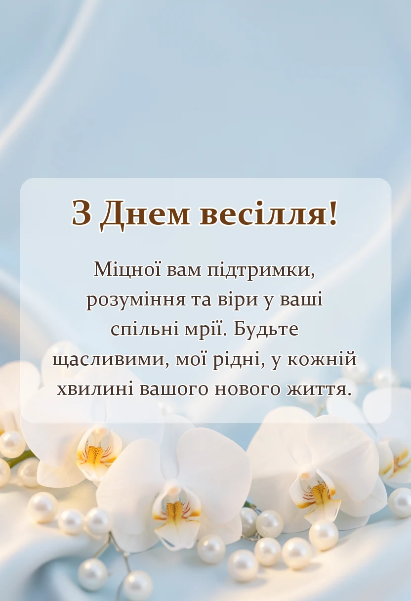вітальна листівка - вірші привітання на весілля від мами