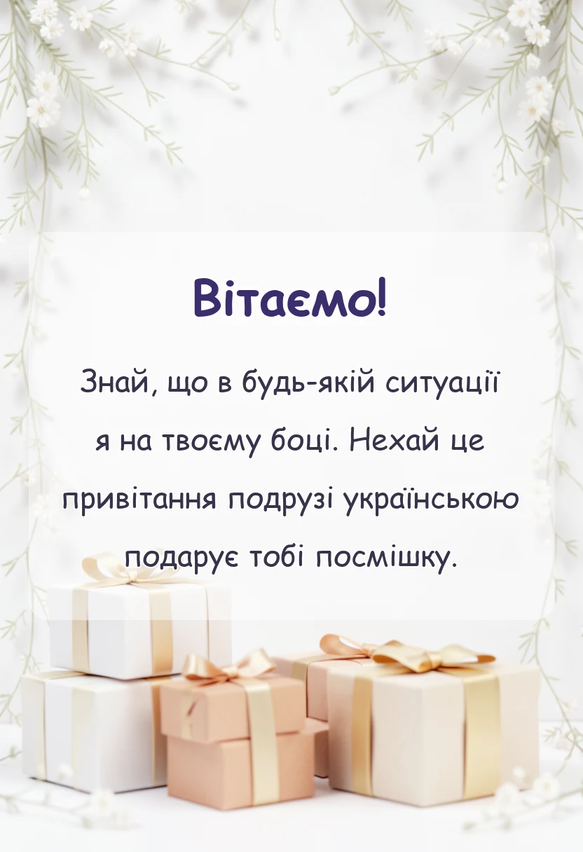 красива листівка: картинки з днем подруги українською