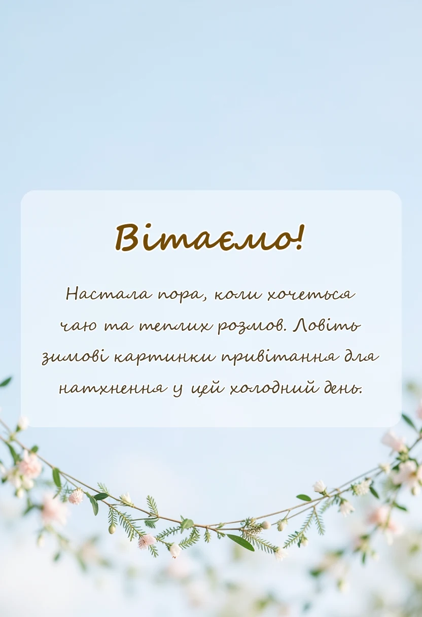 листівка з побажанням - картинки з першим днем зими