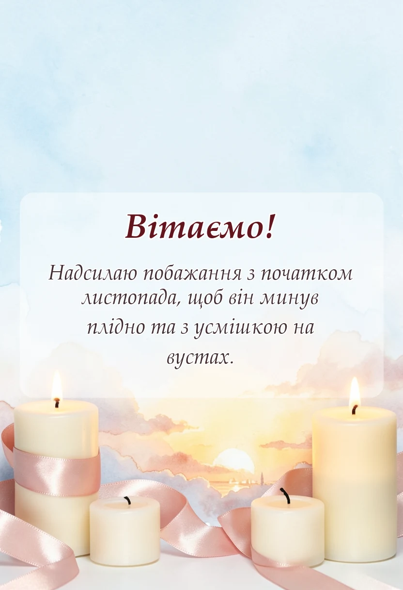 красива листівка: картинки з першим днем листопада