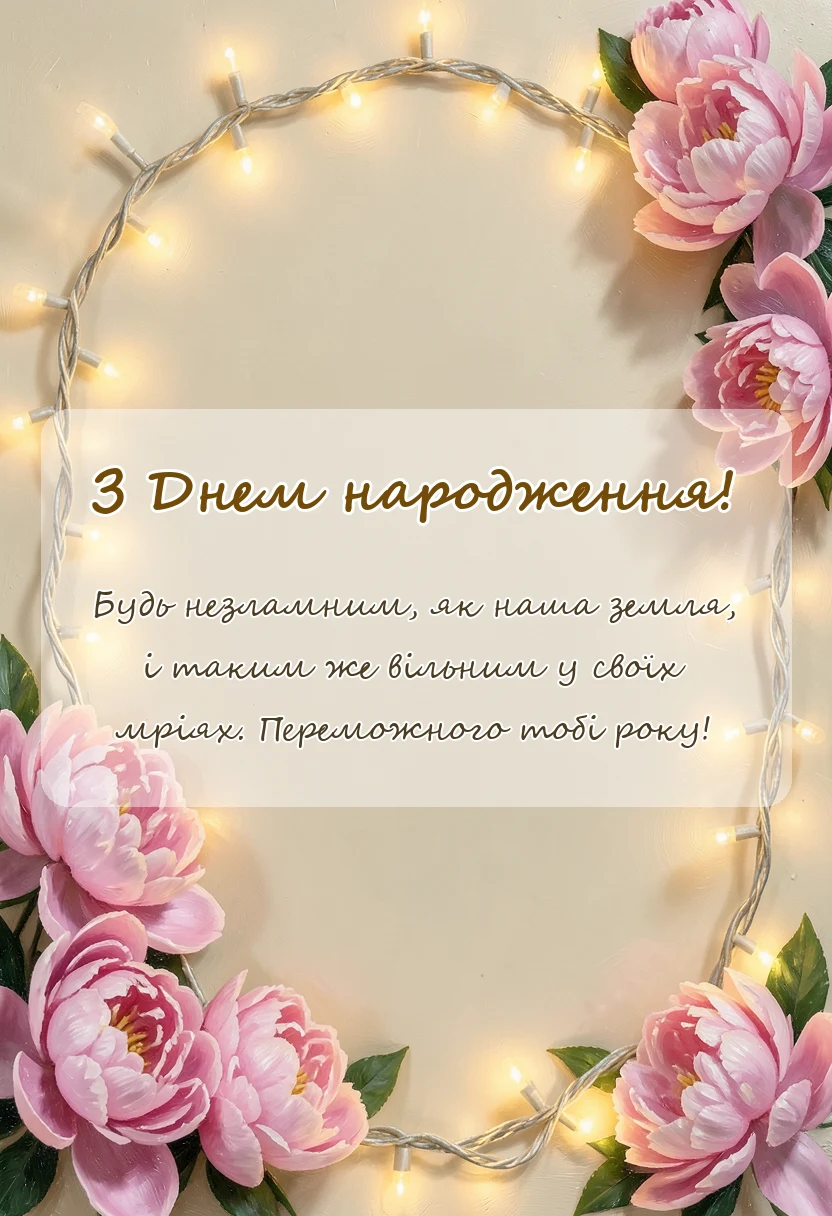 листівка з побажанням - патріотичні привітання з днем народження