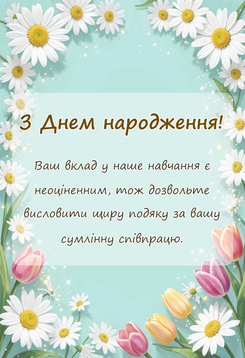 вітальна листівка - подяка батькам за співпрацю щирі слова та зразки