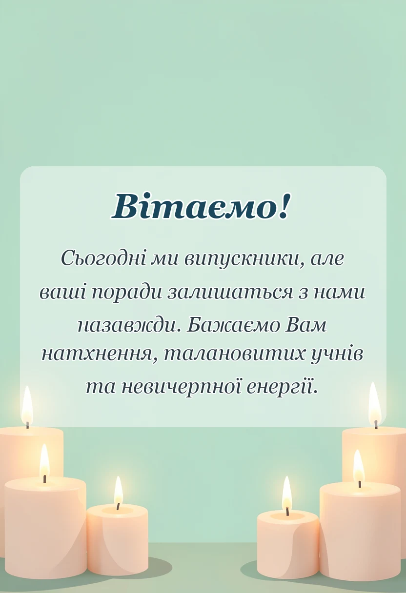 святкова картинка: подяка вчителям від випускників