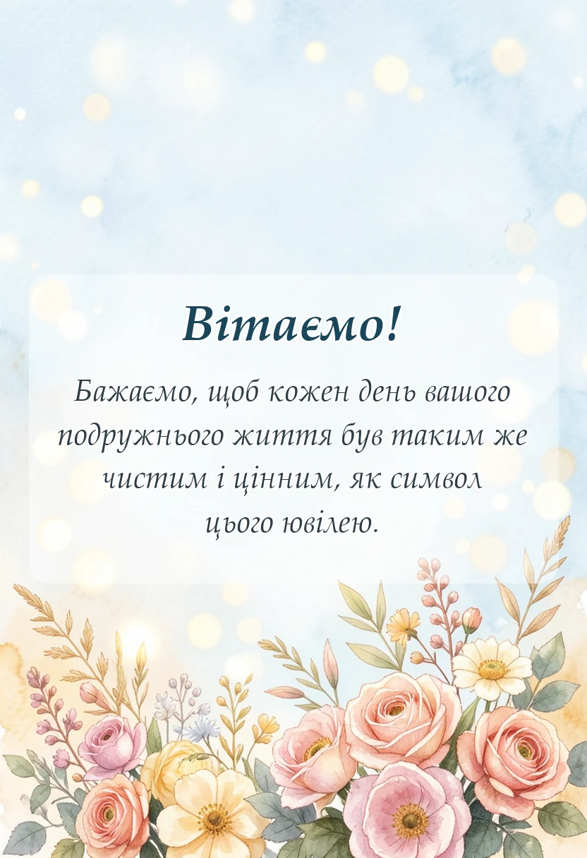 листівка з побажанням - вітання з 45 річницею весілля проза