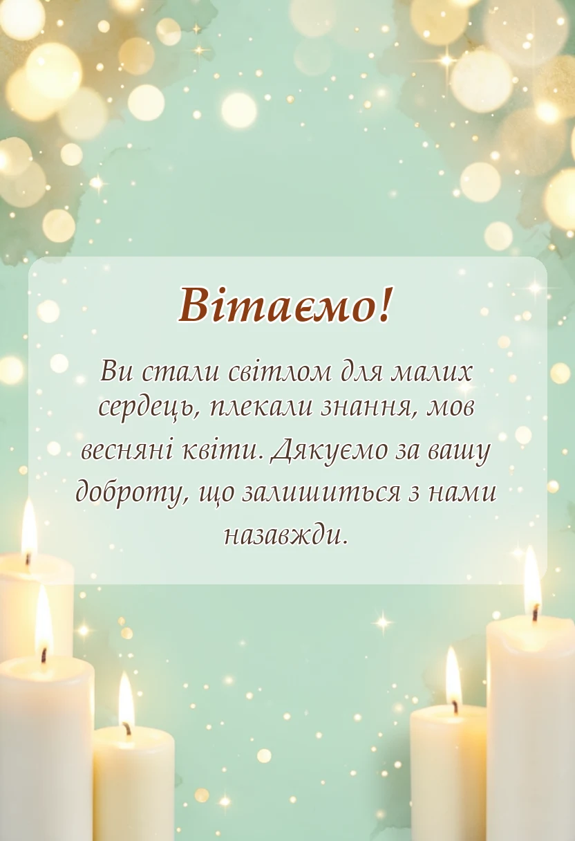 красива листівка: подяка першій вчительці від учнів у віршах