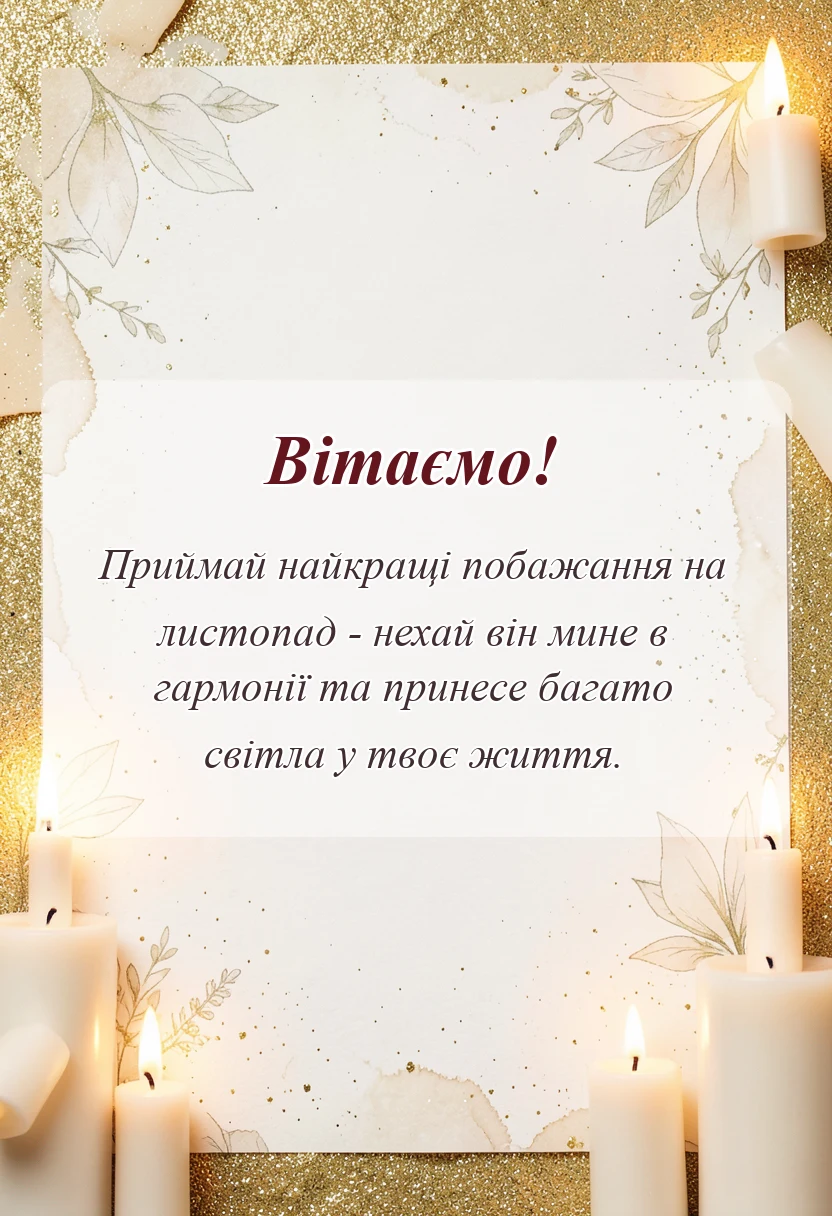 листівка з побажанням - привіт листопад картинки