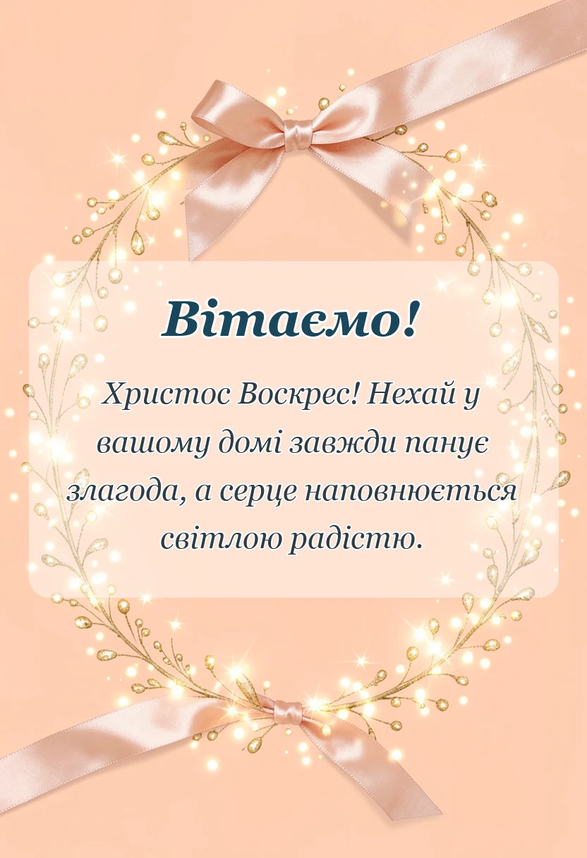 листівка з побажанням - привітання з великоднем з картинками