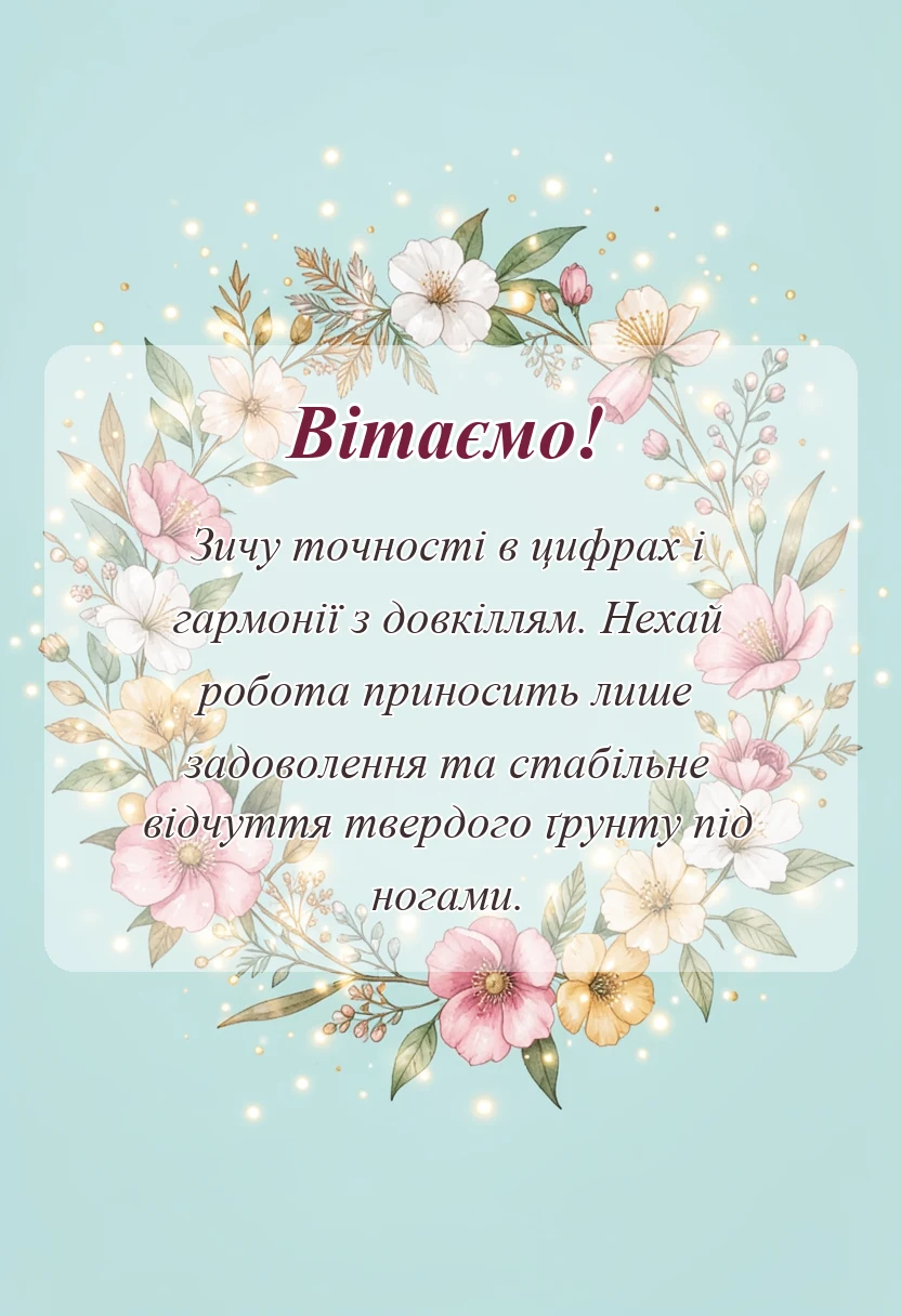 листівка з побажанням - привітання з днем землевпорядника