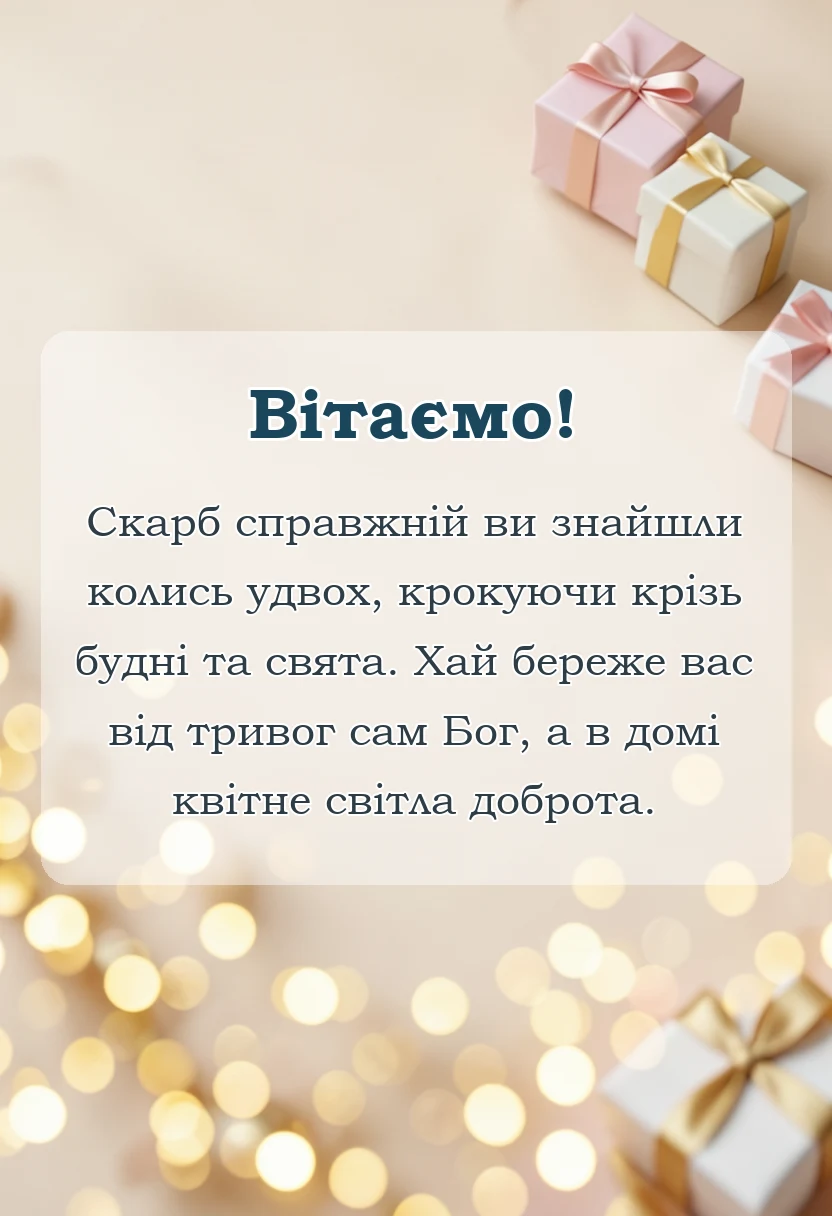 красива листівка: вітання з діамантовим весіллям у віршах