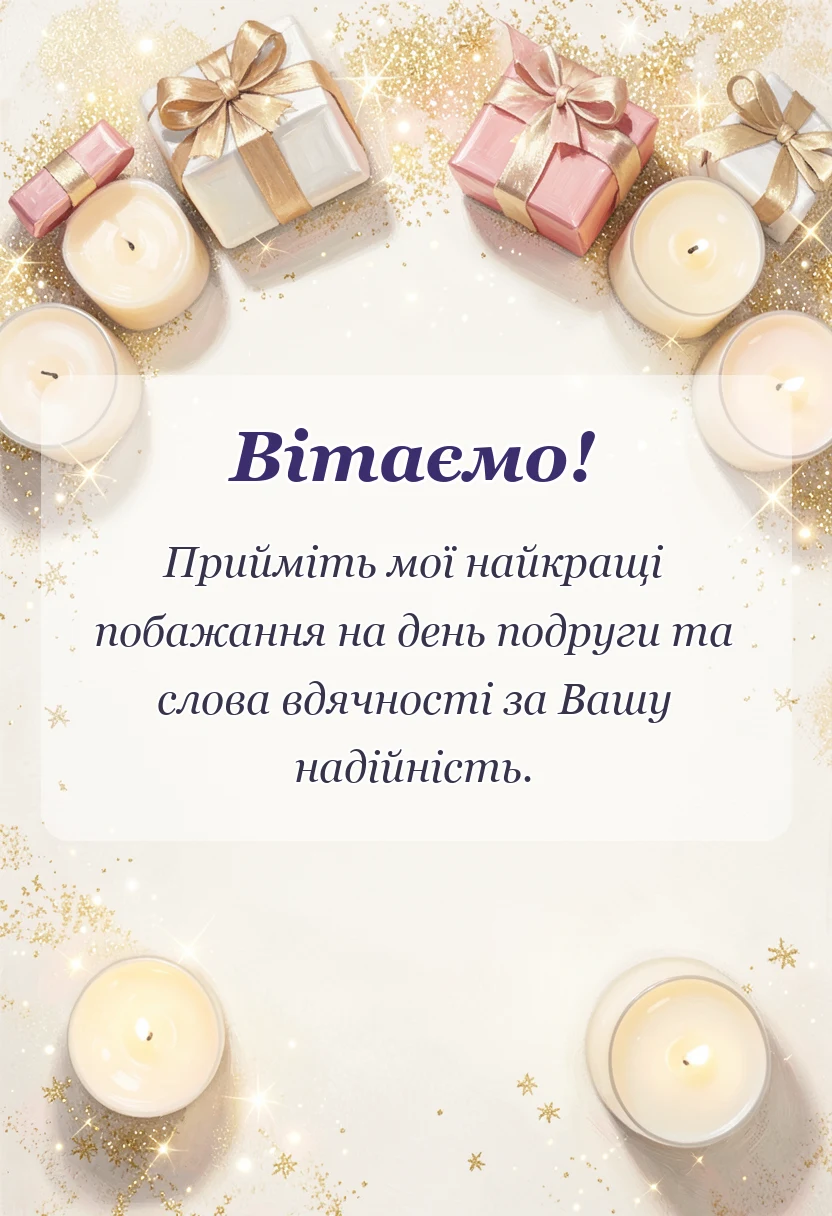 листівка з побажанням - картинки з днем подруги українською