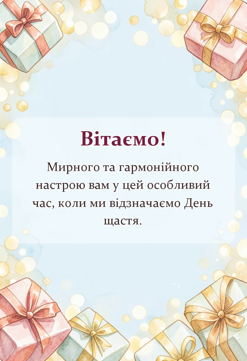 листівка з побажанням - картинки з днем щастя