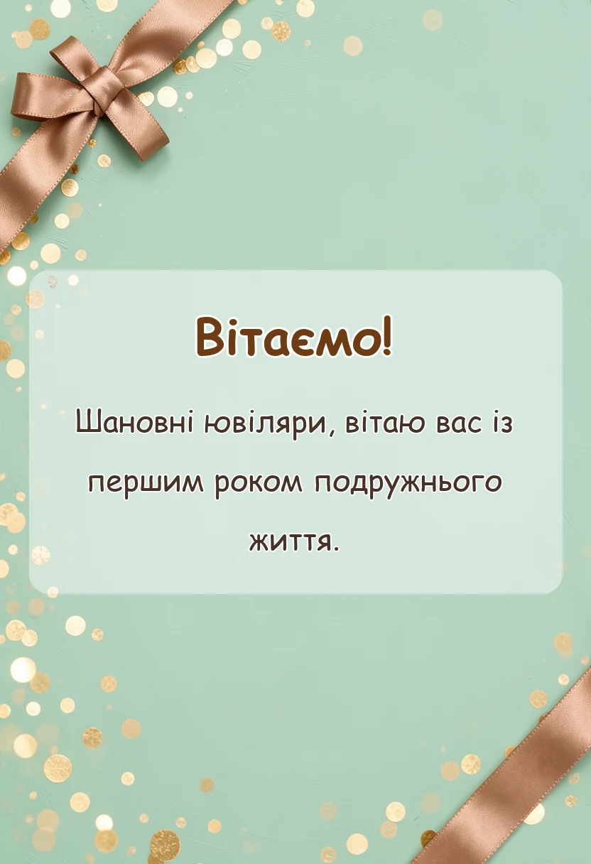 вітальна листівка - картинки з мусліновим весіллям