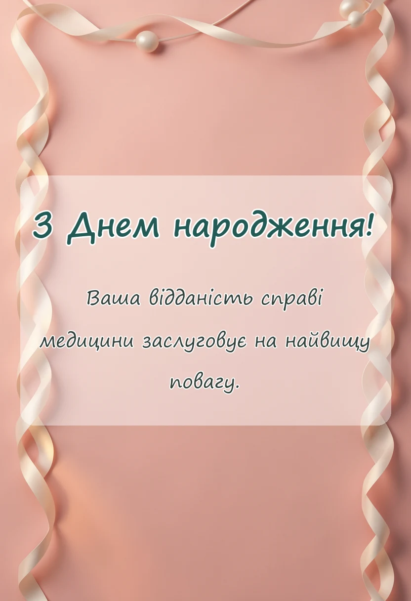 святкова картинка: побажання лікарю