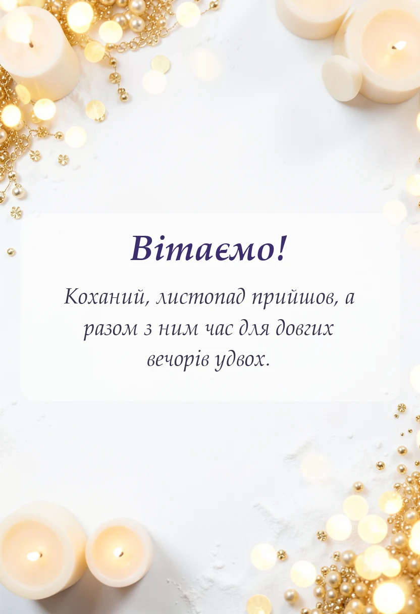 красива листівка: картинки з першим днем листопада