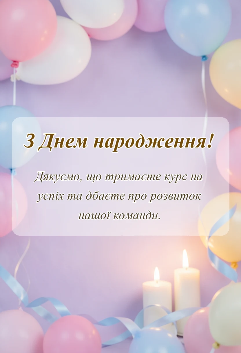 листівка з побажанням - короткі привітання з днем народження начальника