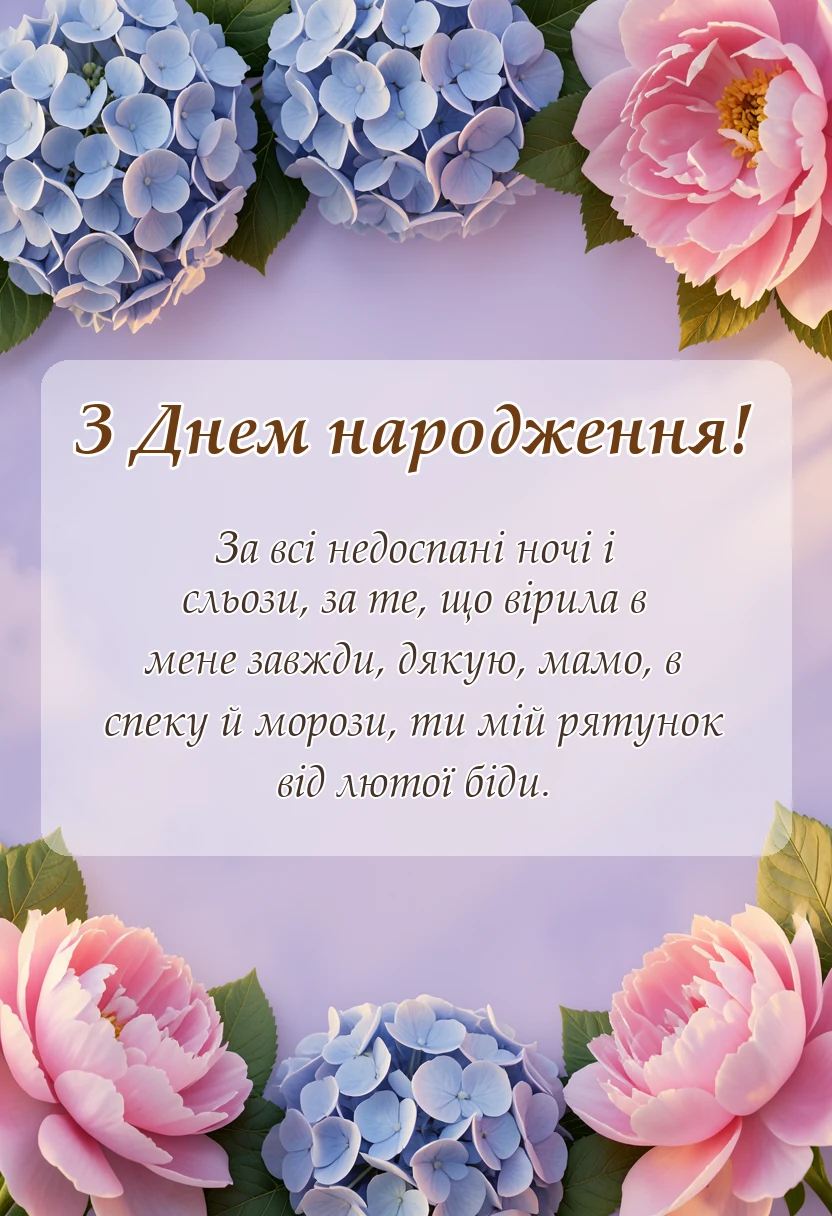 красива листівка: подяка мамі вірш