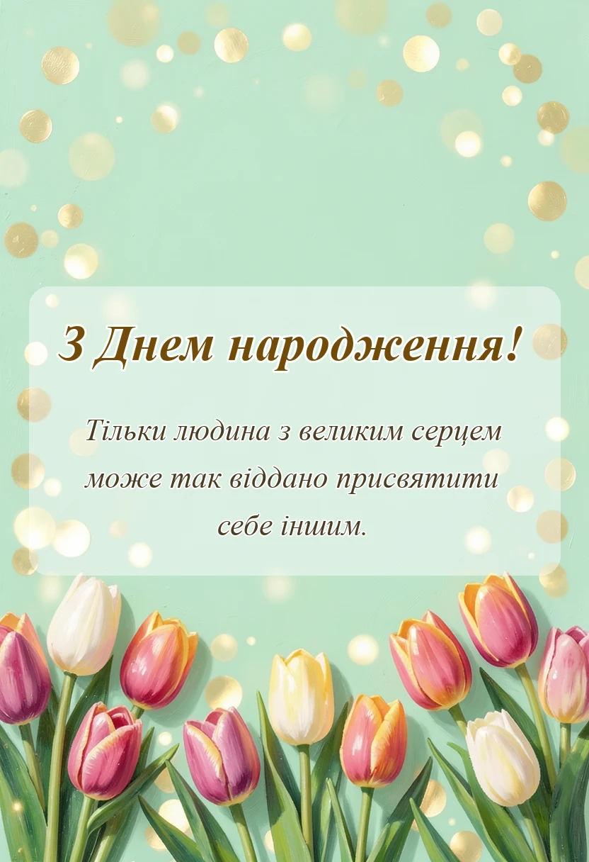 вітальна листівка - привітання вчителя з днем народження