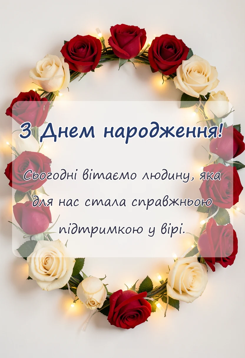 вітальна листівка - привітання для священика