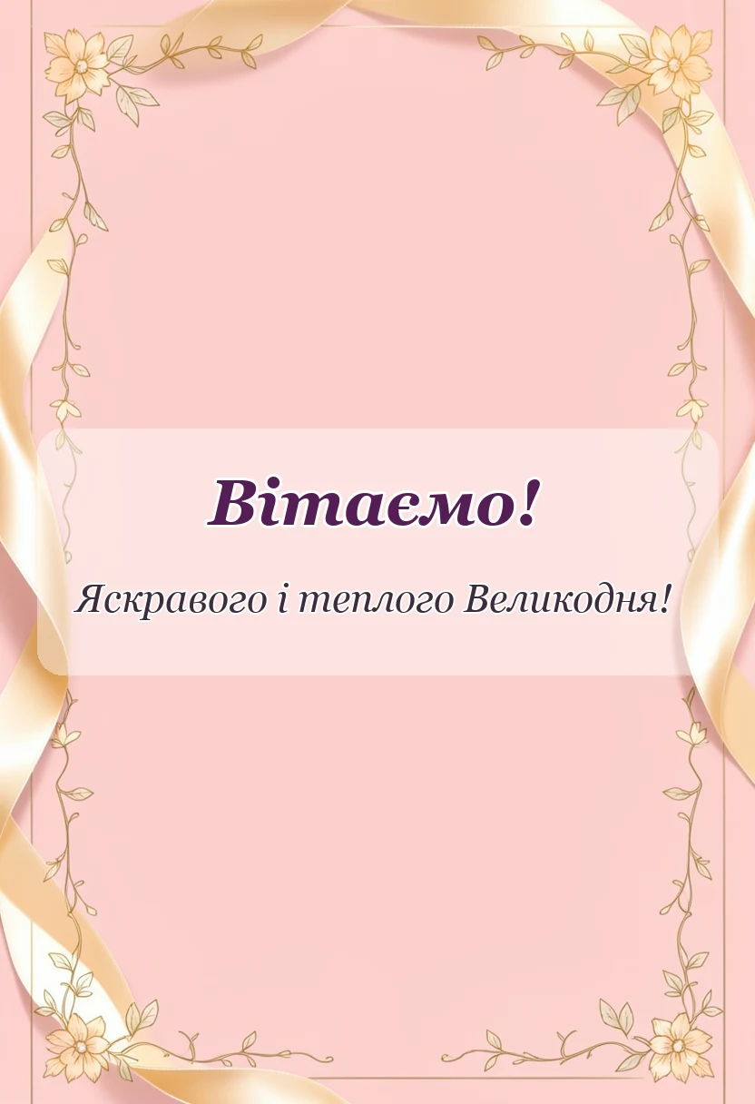 вітальна листівка - привітання з великоднем з картинками