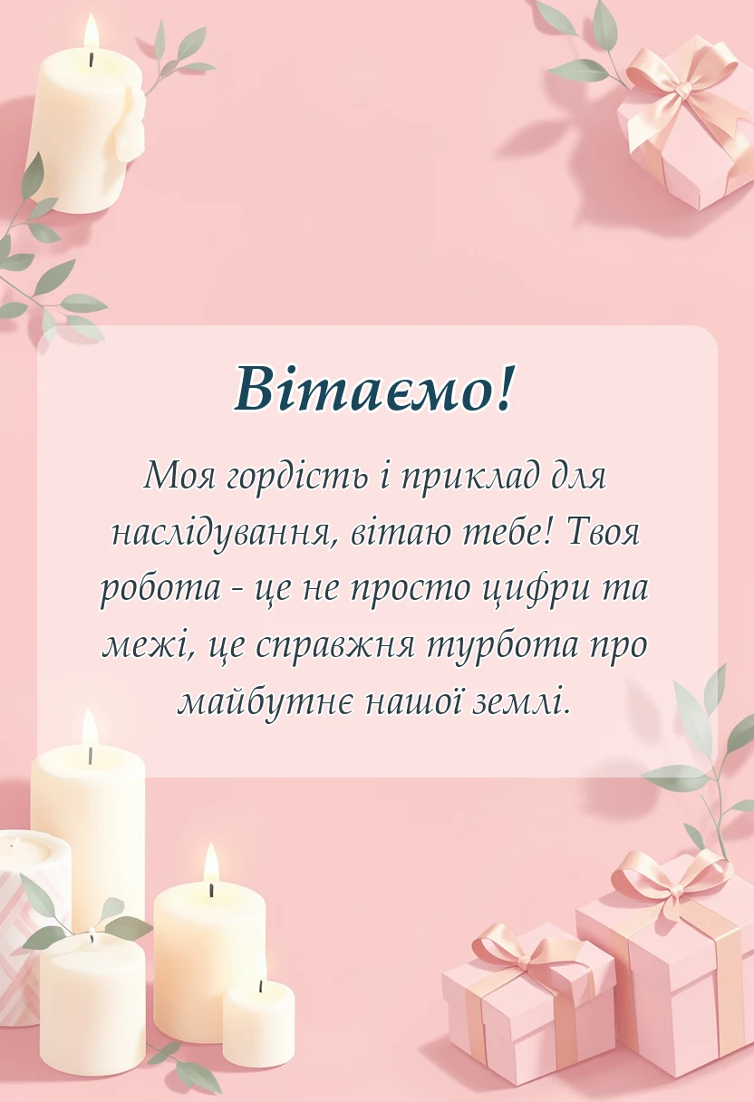 листівка з побажанням - привітання з днем землевпорядника