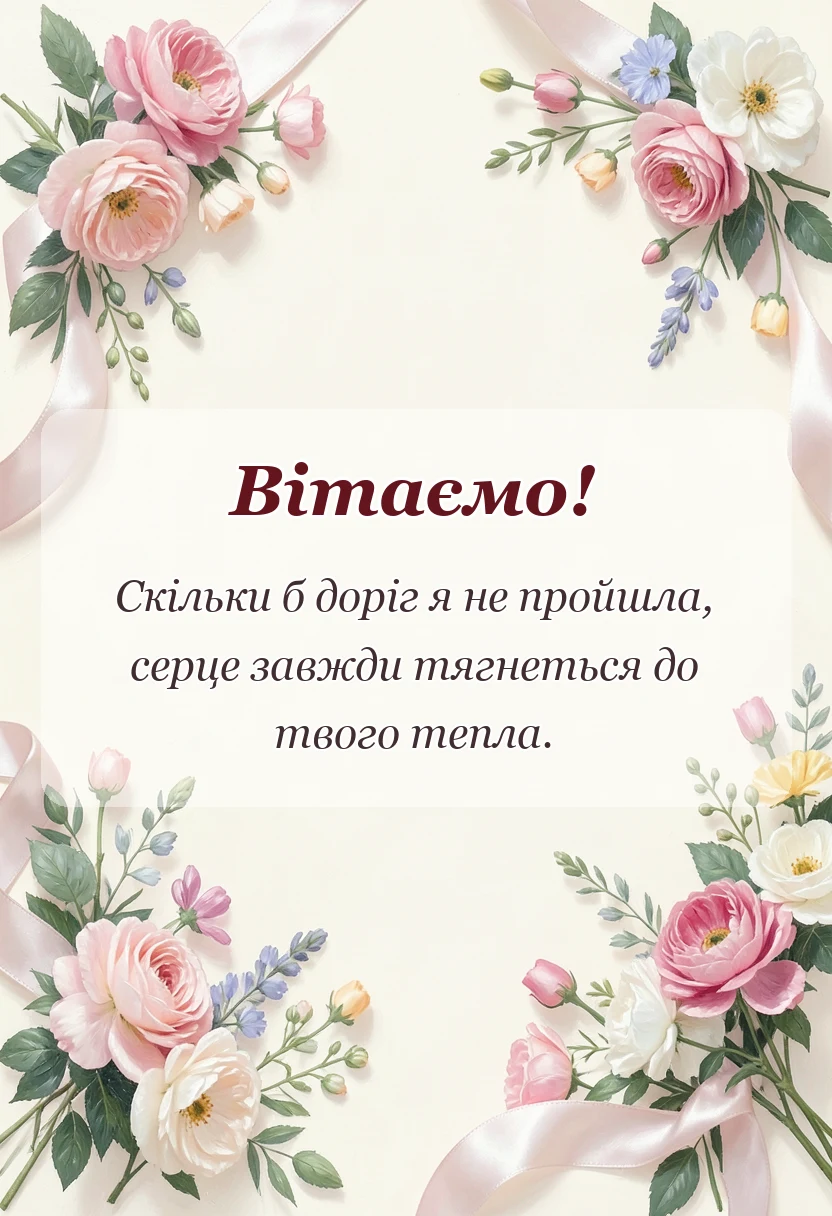 святкова картинка: привітання з днем матері