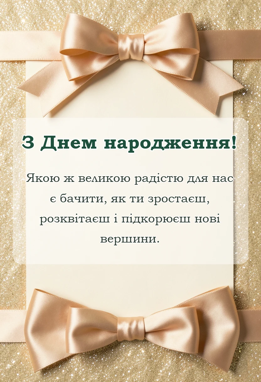 вітальна листівка - привітання з днем народження внучці