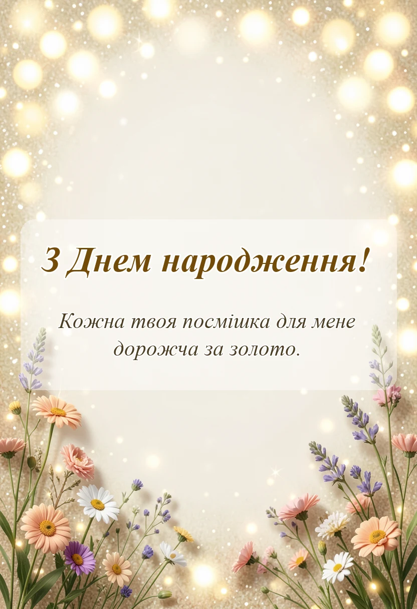 вітальна листівка - привітання з днем народження донечці підлітку від мами