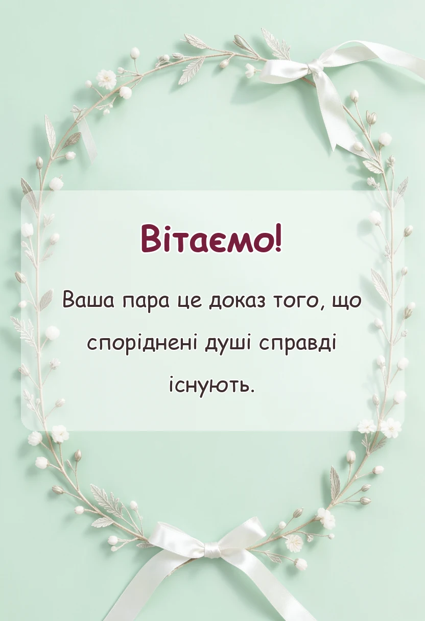 святкова картинка: вітання з днем весілля молодятам