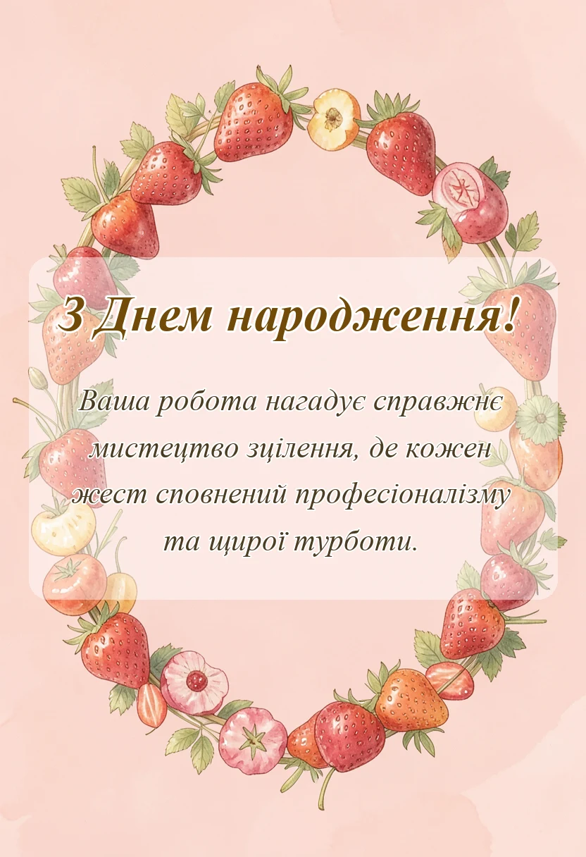 унікальна листівка - побажання лікарю