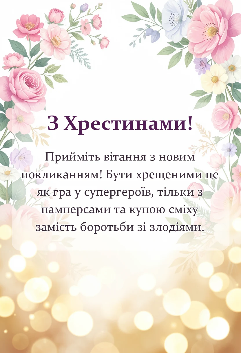 вітальна листівка - картинки на хрестини