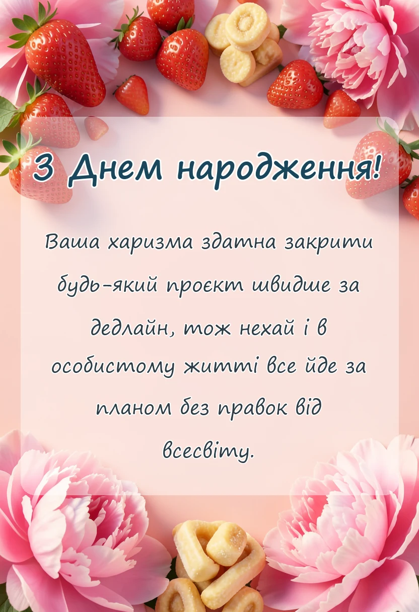 листівка з побажанням - короткі привітання з днем народження начальника