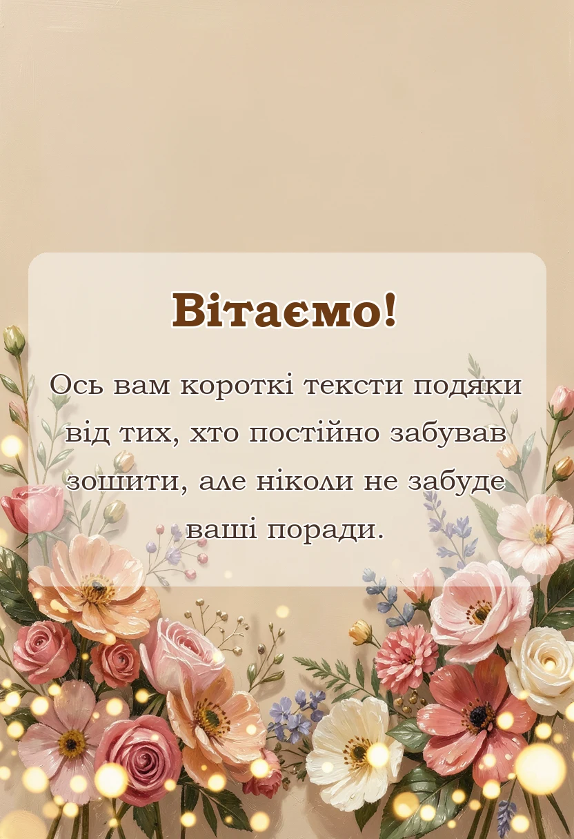 унікальна листівка - подяка вчителю слова вдячності тексти