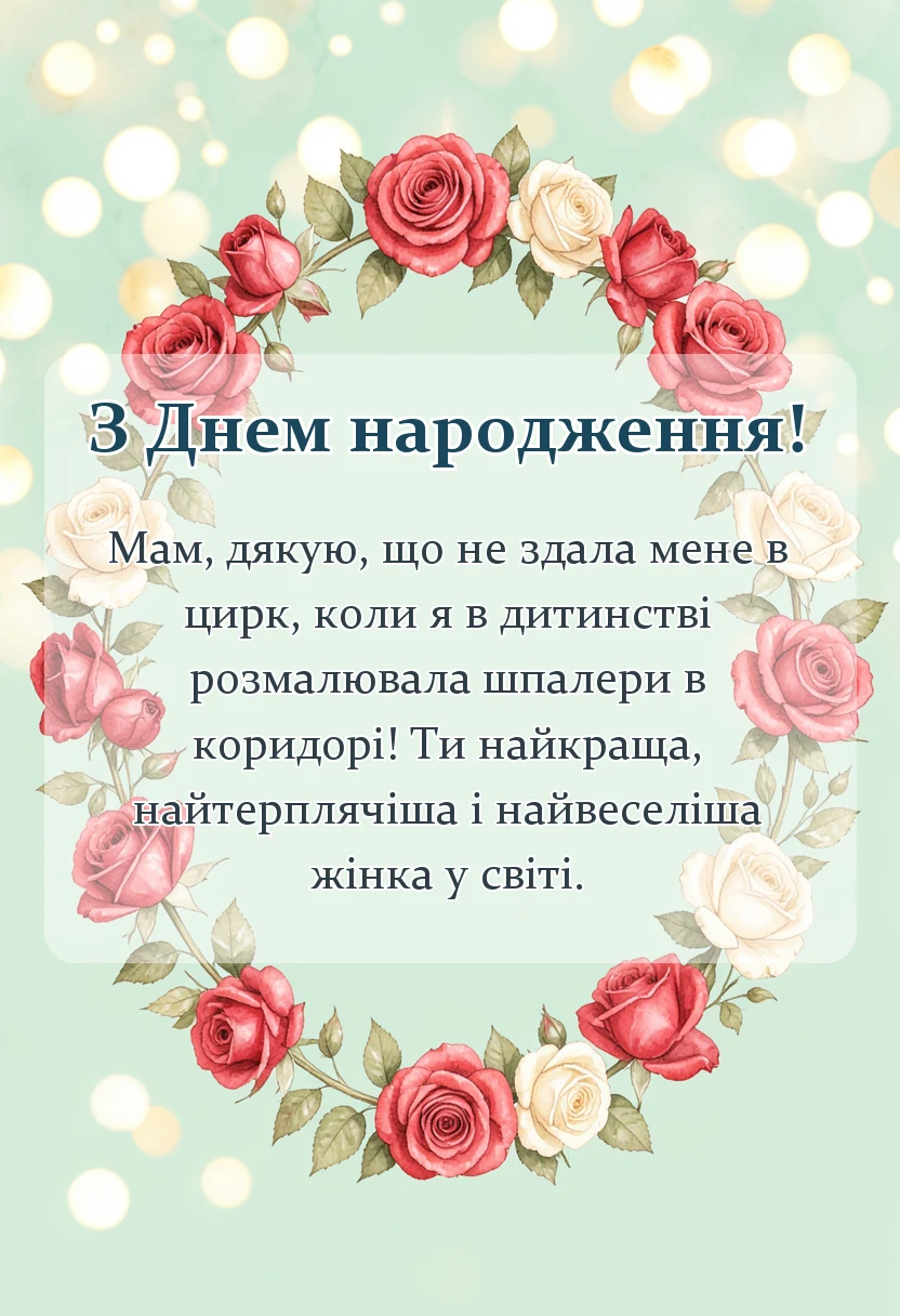 унікальна листівка - подяка мамі вірш