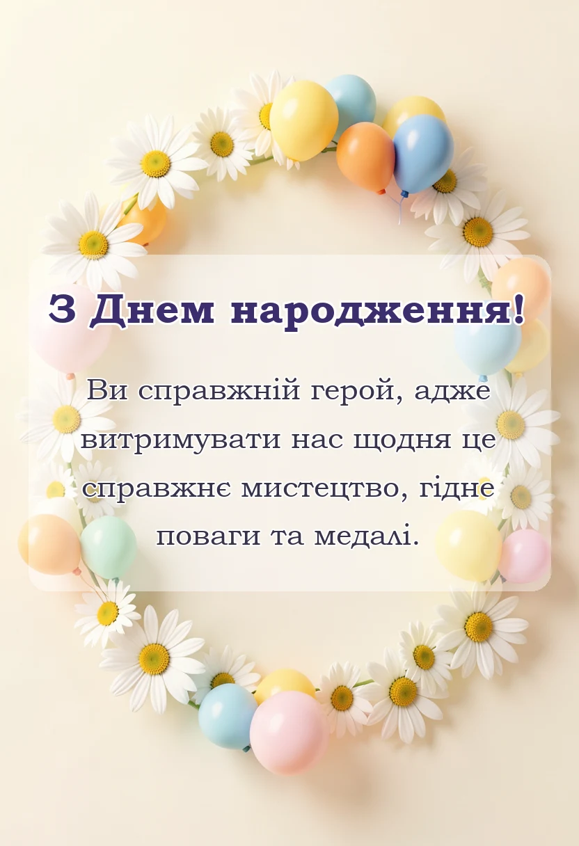 святкова картинка: привітання вчителя з днем народження