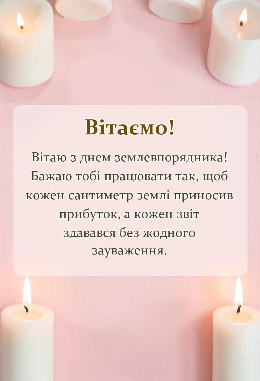 святкова картинка: привітання з днем землевпорядника
