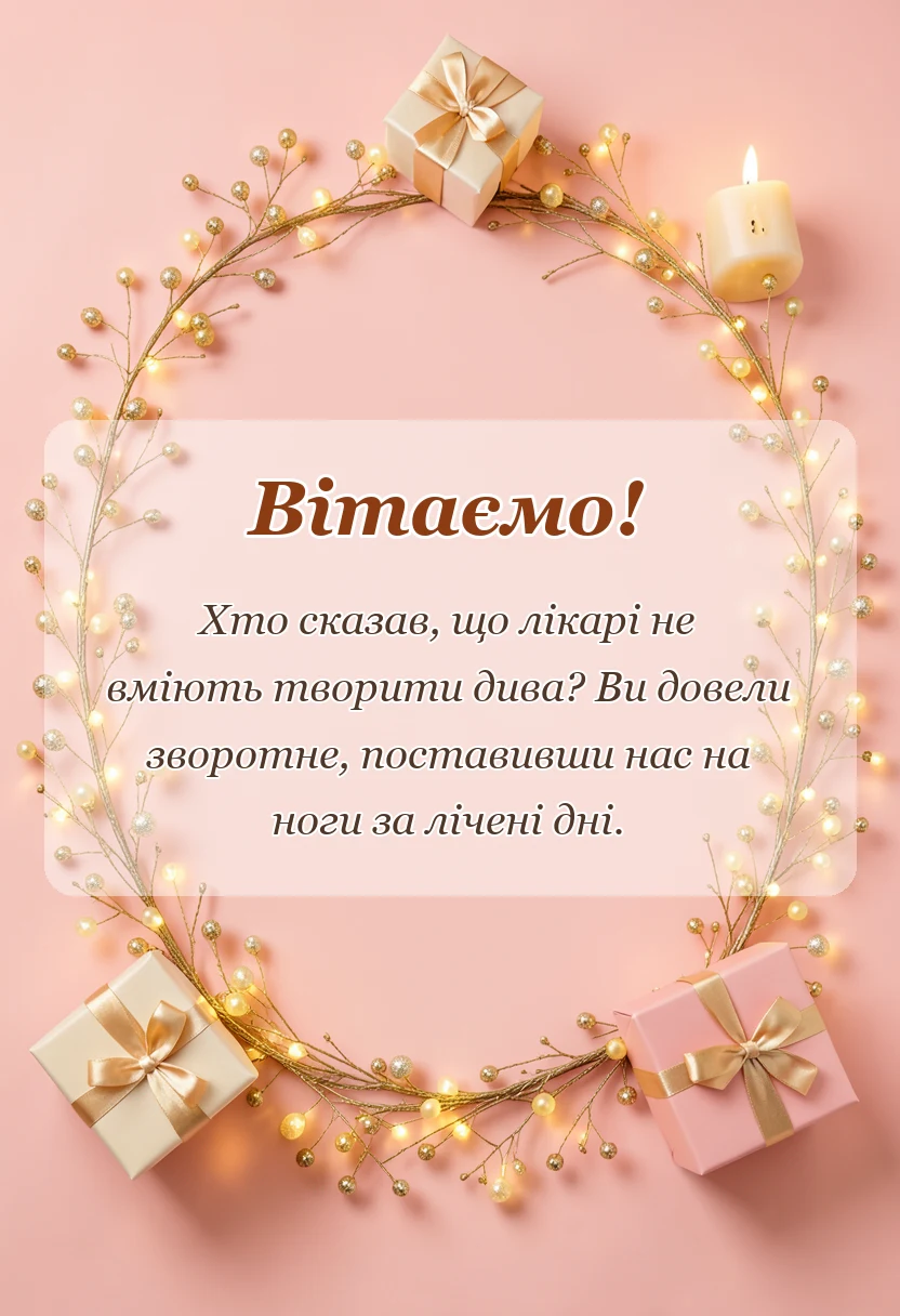 красива листівка: вірш подяка лікарям