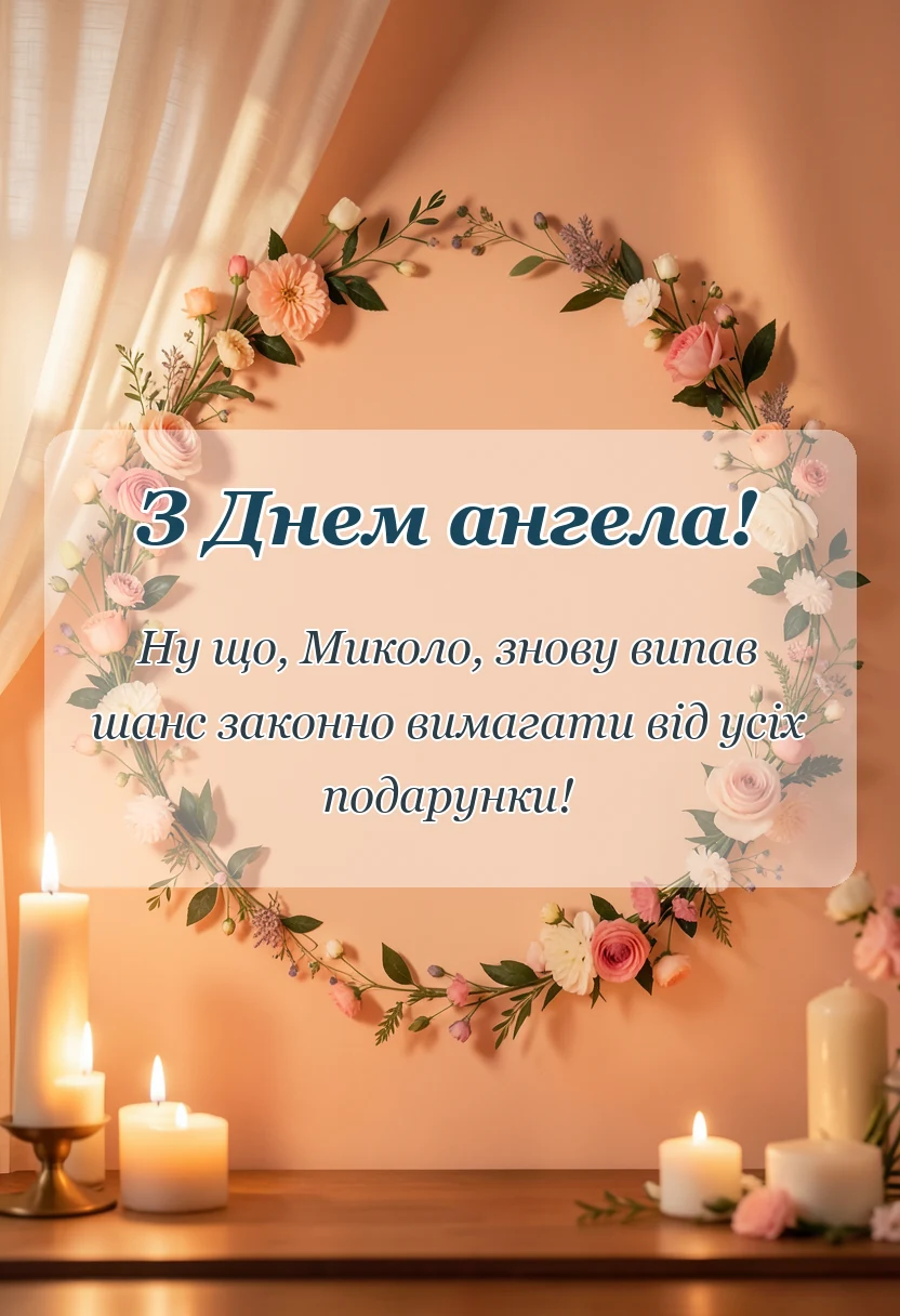 вітальна листівка - картинки з днем ангела миколи