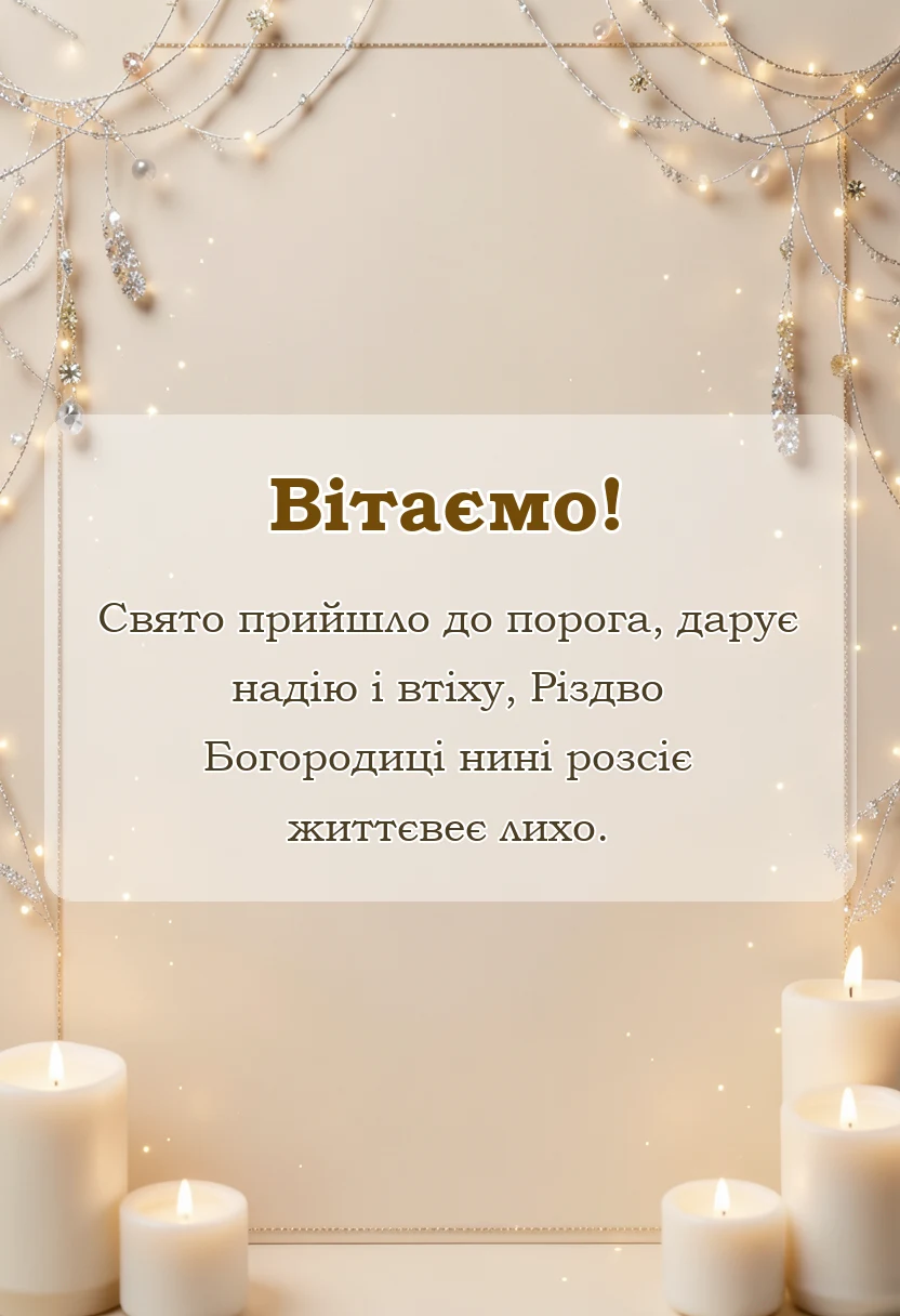 вітальна листівка - вітальні листівки з різдвом пресвятої богородиці