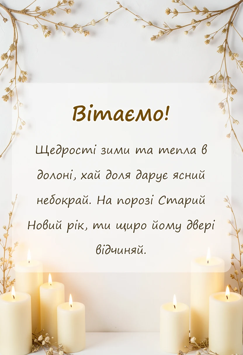 вітальна листівка - картинки зі старим новим роком українською