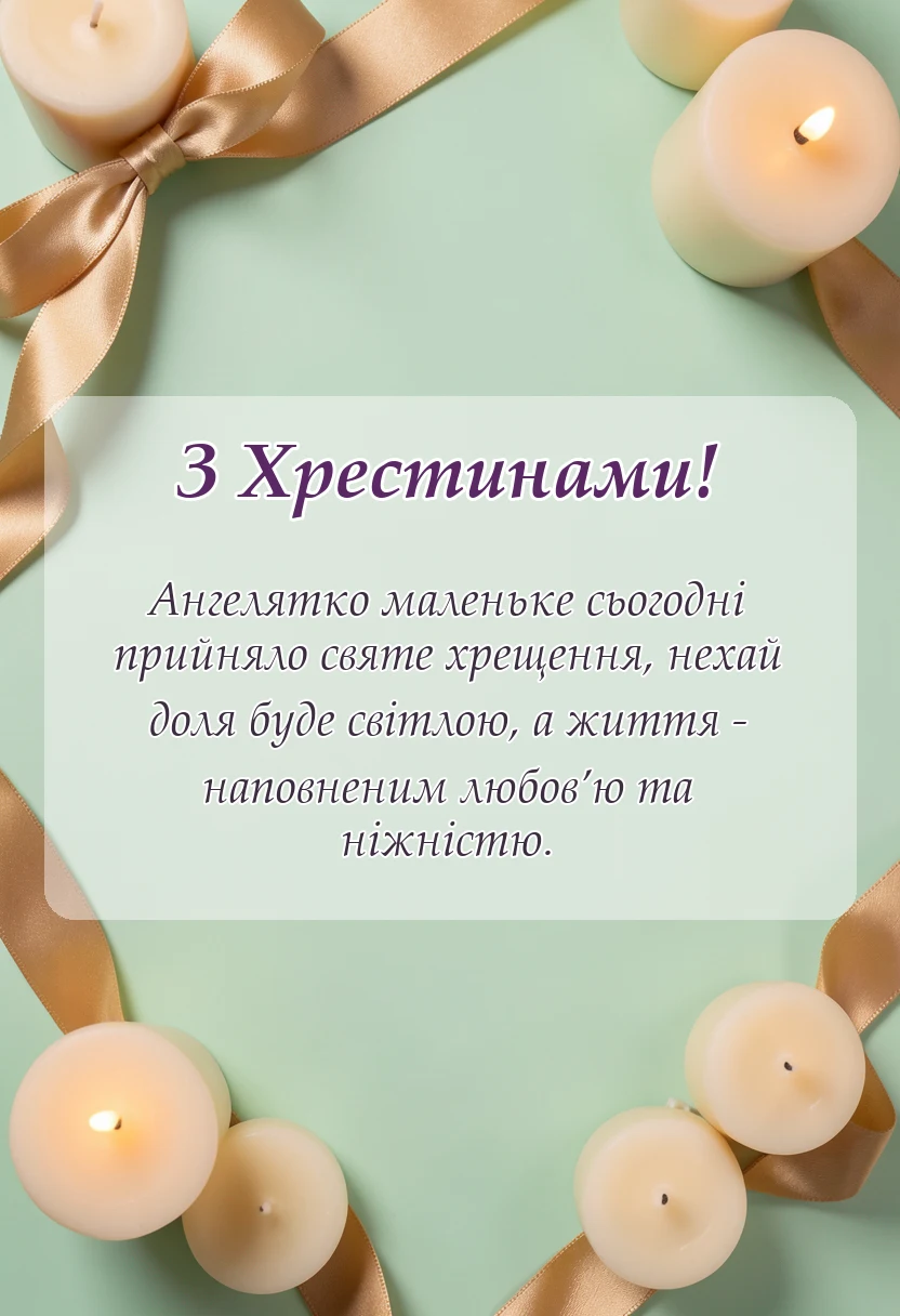 унікальна листівка - картинки на хрестини