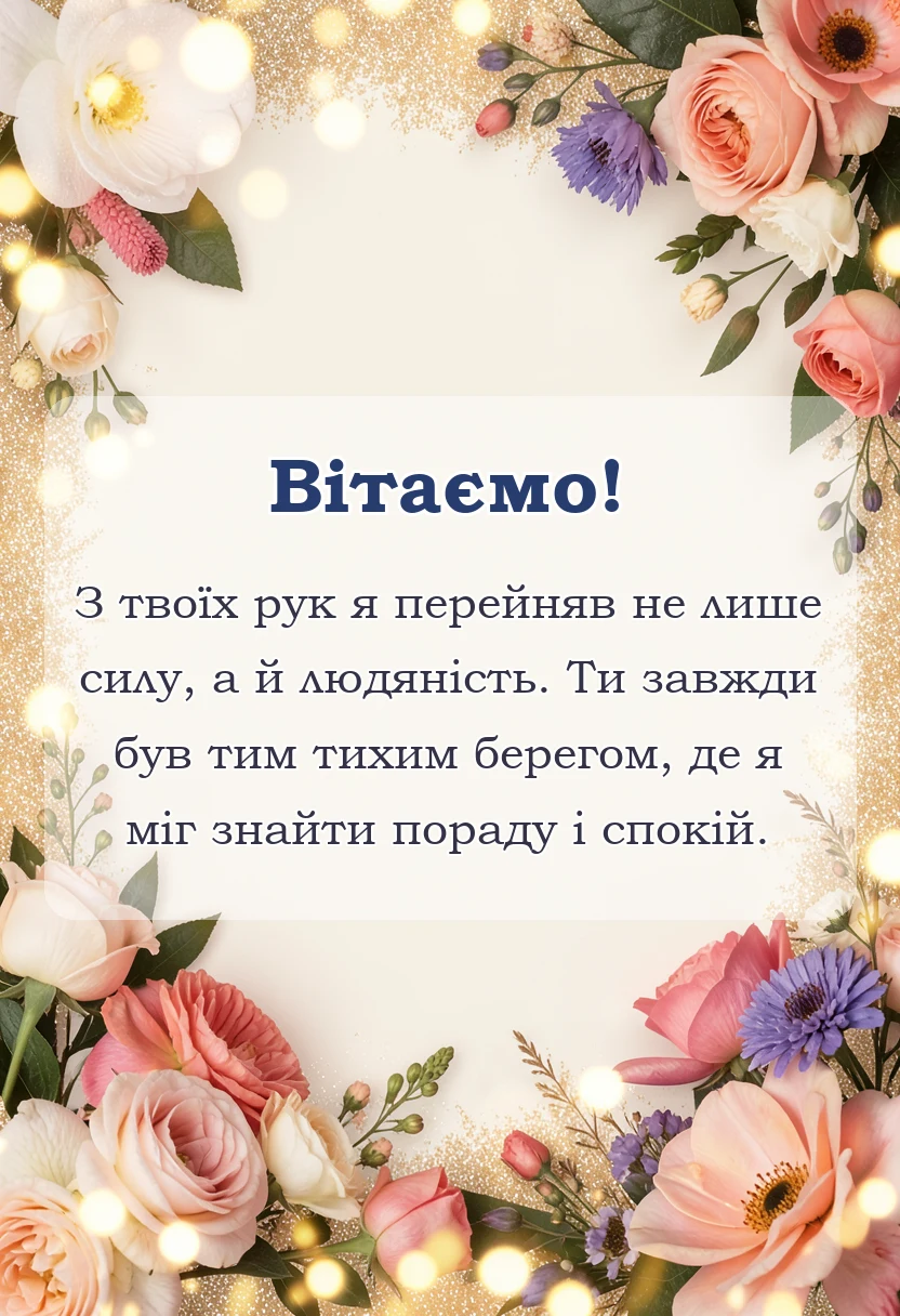 святкова картинка: подяка татові від сина