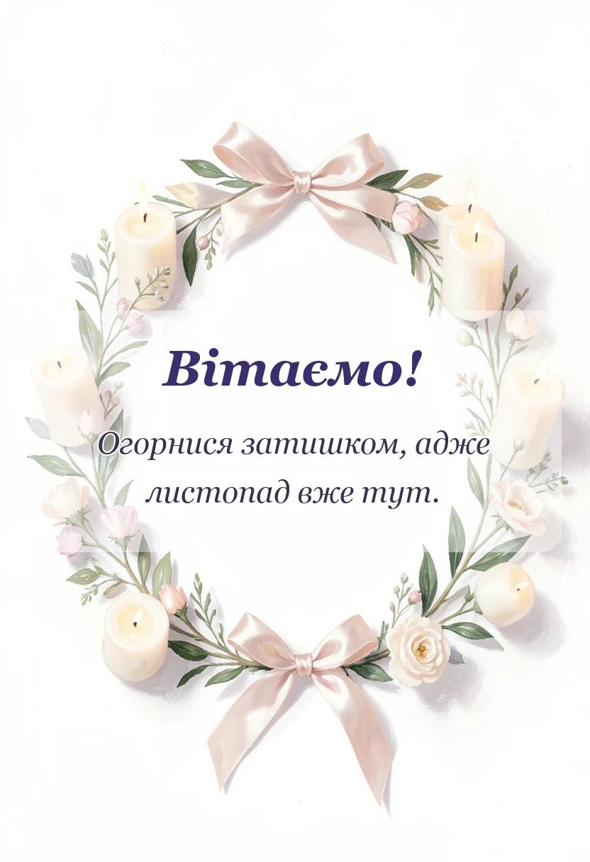 вітальна листівка - привіт листопад картинки