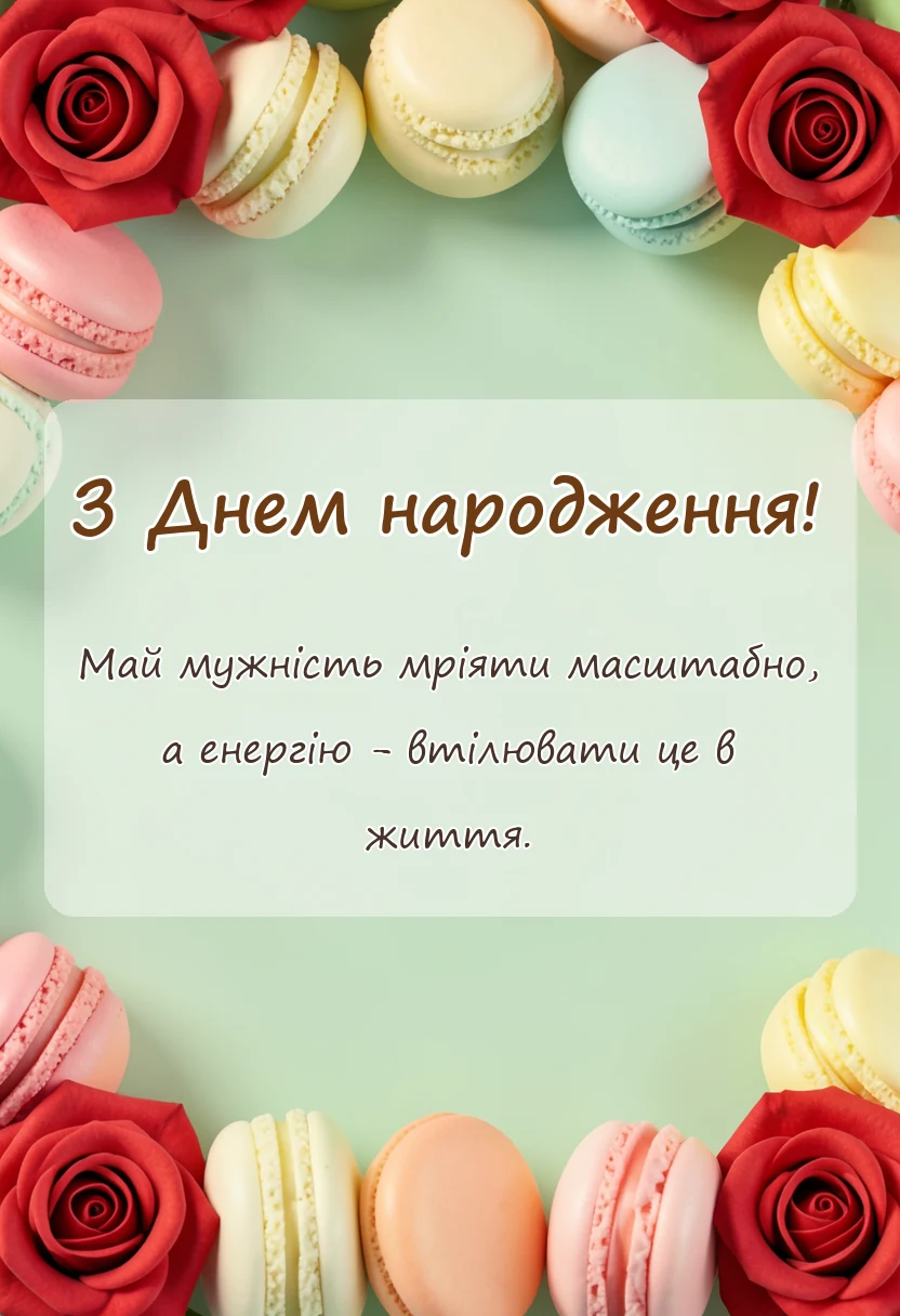 унікальна листівка - привітання з днем народження другу