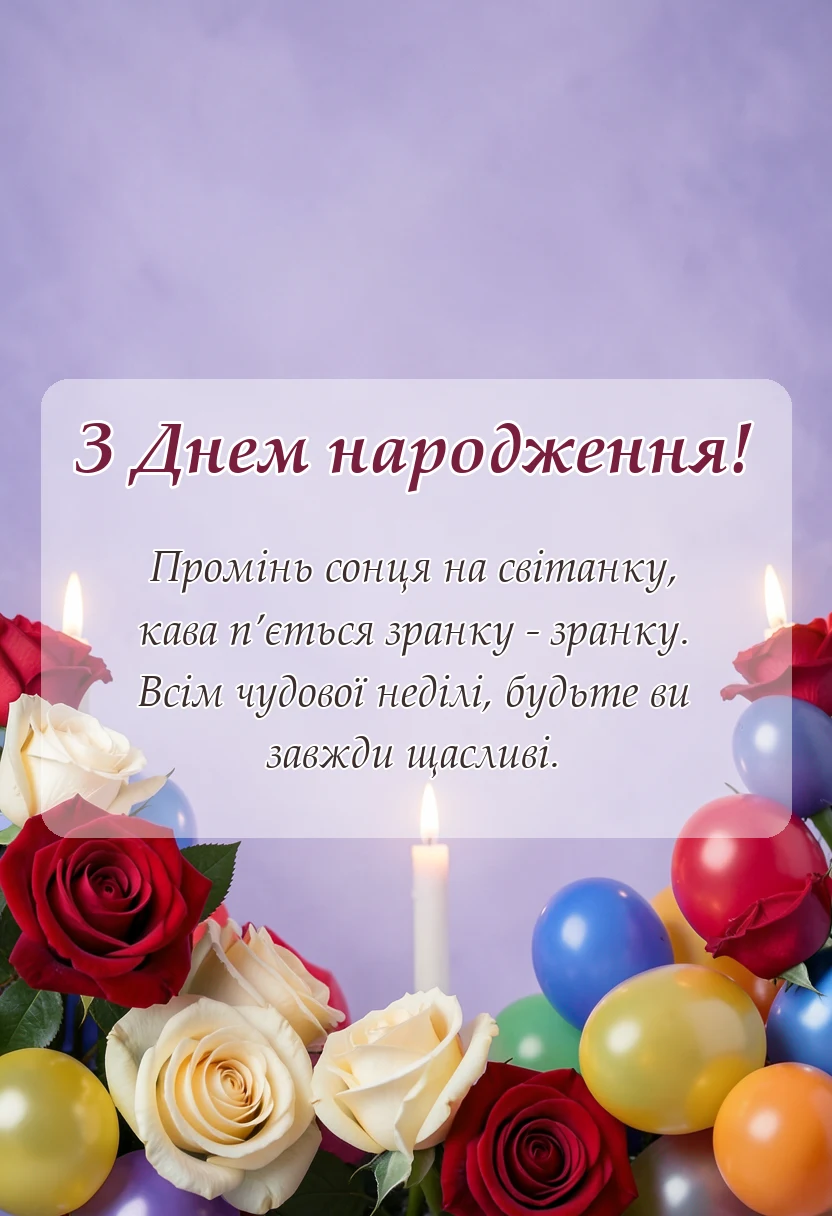 вітальна листівка - доброго ранку гарної неділі картинки