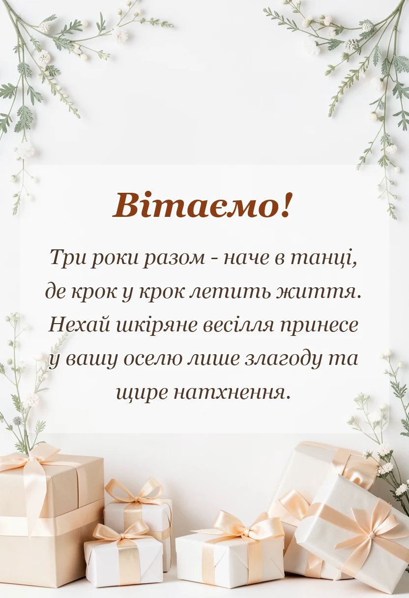 унікальна листівка - картинки шкіряного весілля