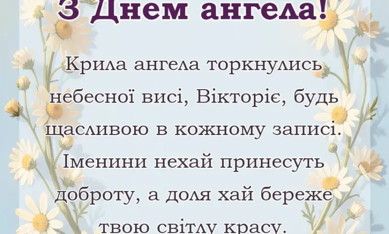 унікальна листівка - день ангела вікторії привітання