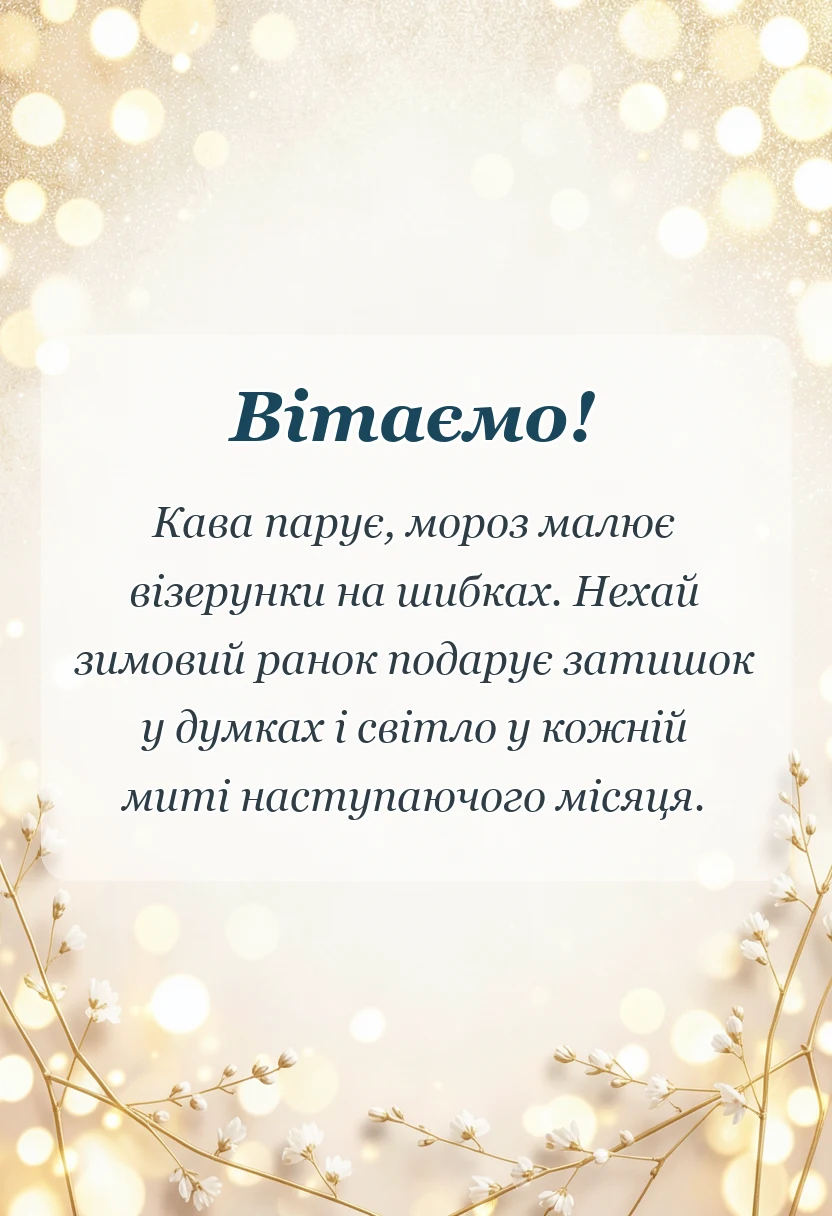 вітальна листівка - доброго зимового ранку картинки