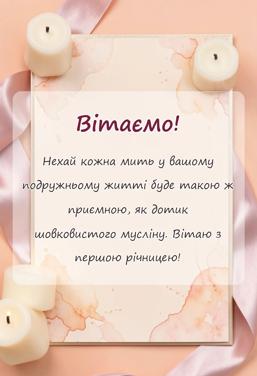 унікальна листівка - картинки з мусліновим весіллям